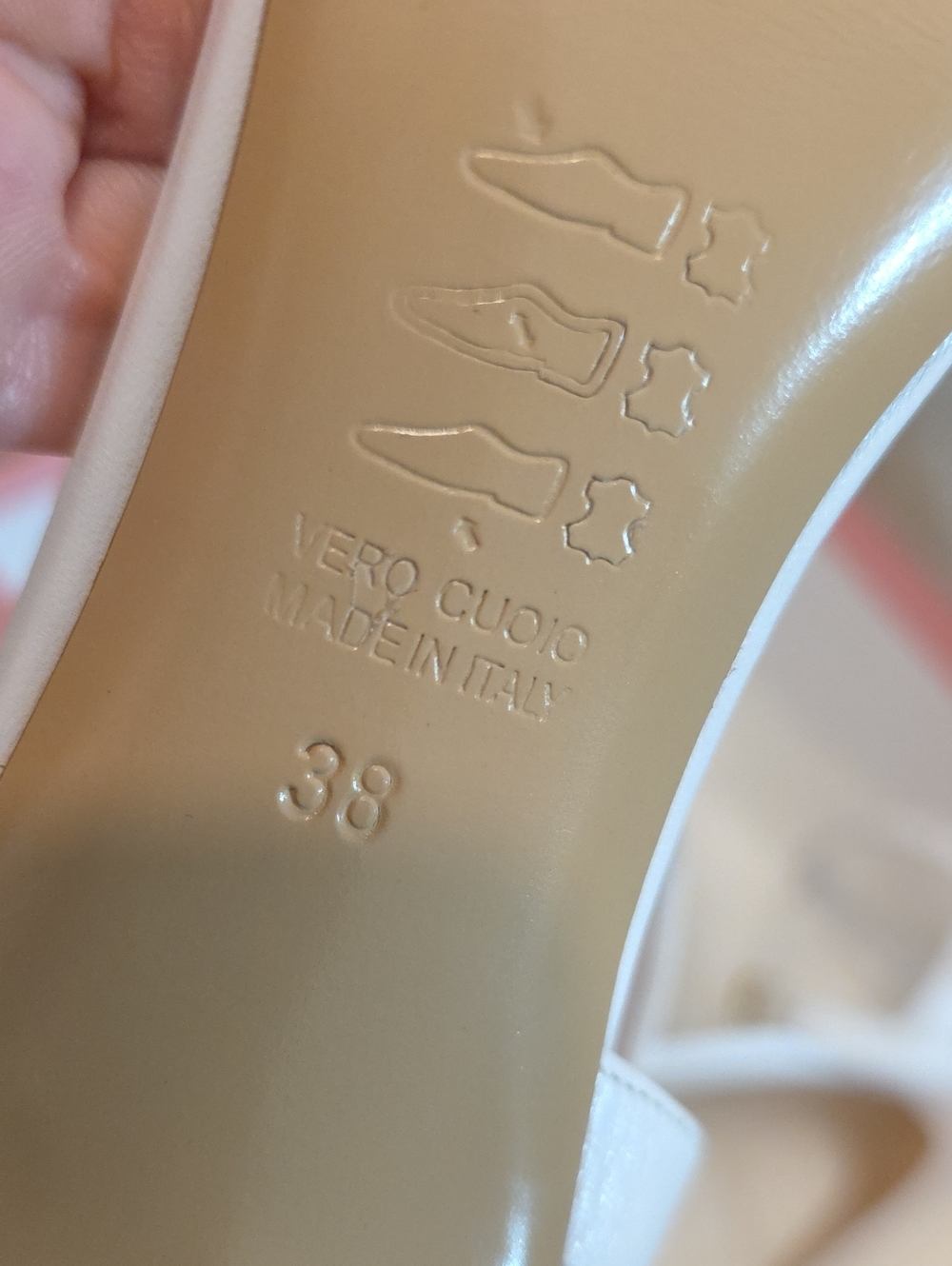 Genuine Leather Elegant White High Heel Sandals - Picture 13 of 13
